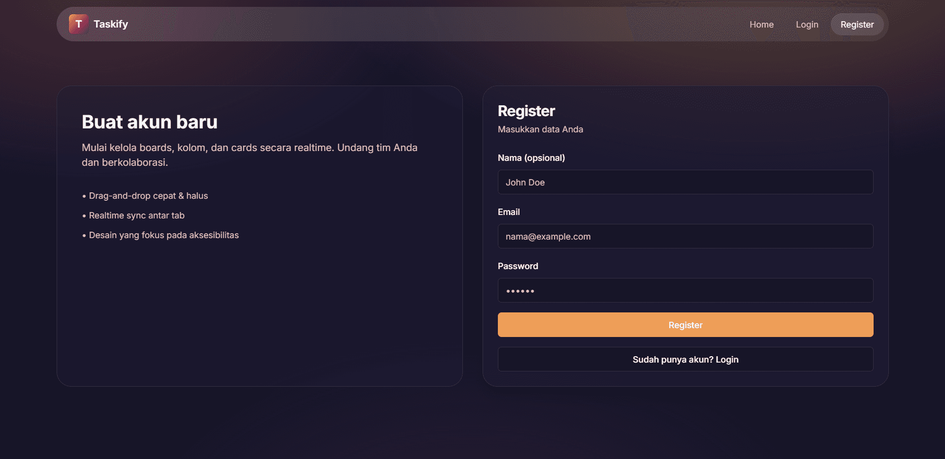 Taskify Kanban screenshot 2